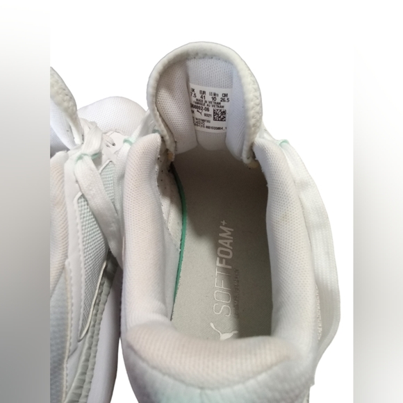 PUMA‎ Women's Pacer Net Cage Soft Foam Sneakers ~ White & Mint Sz. 10 - Picture 5 of 12